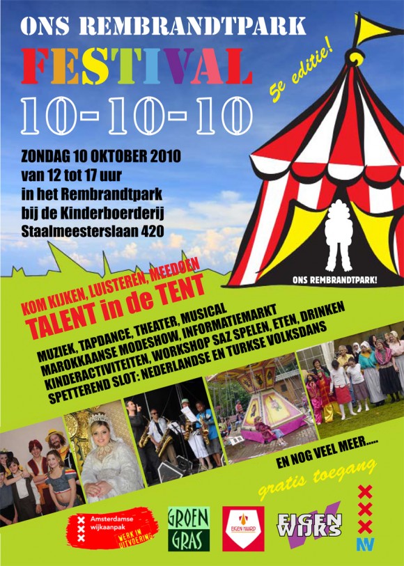 Rembrandtparkfestival 10 oktober