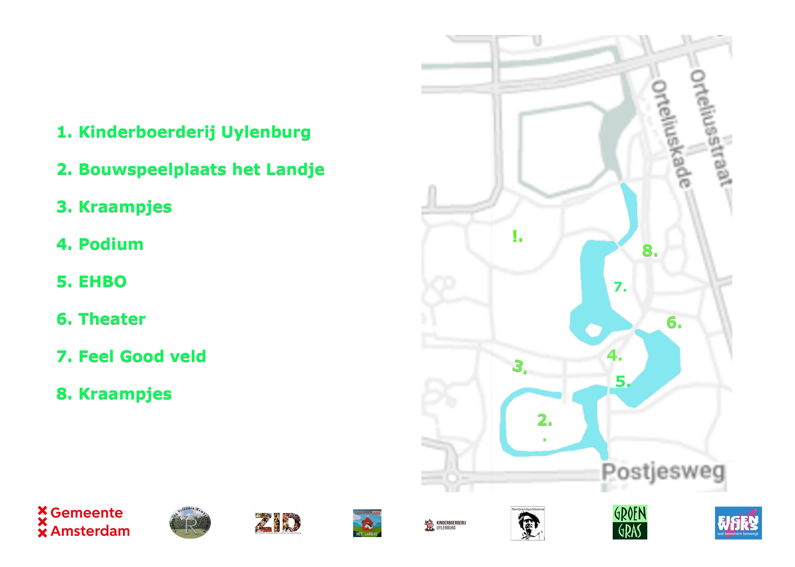 Rembrandtparkfestival plattegrond